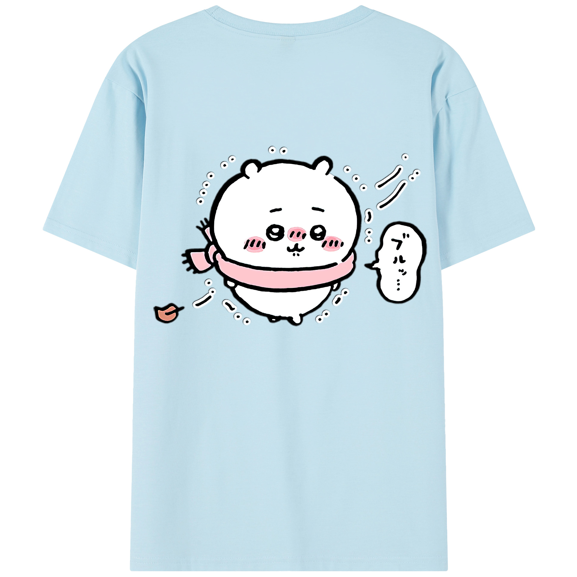 （画像用） ちいかわ ちいかわ Chii-kawa chiikawa 綿100％半袖Tシャツ（背面プリント）